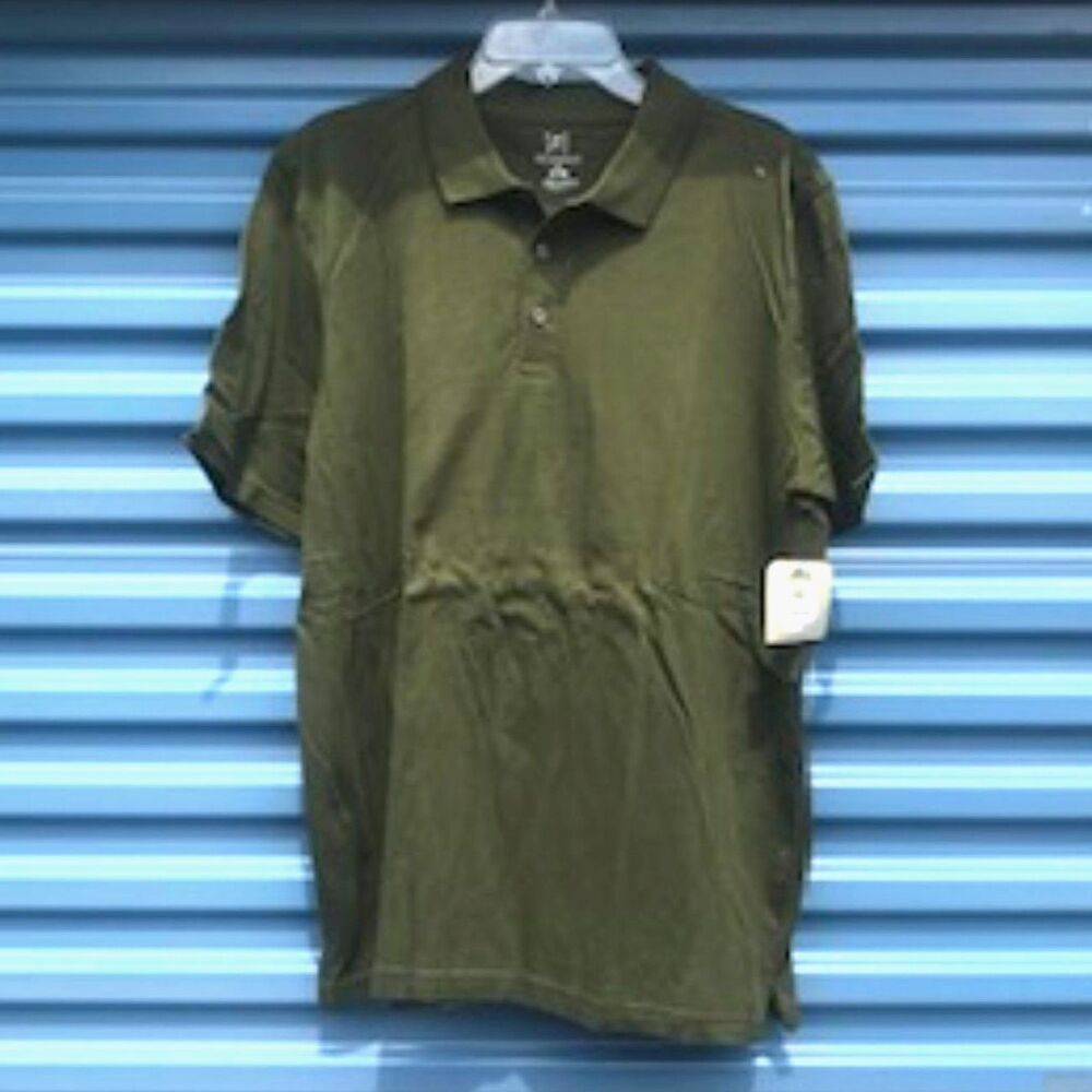 Jersey Polo Style Shirt . Size: Large {42-44} Casual or Work . George . Olive